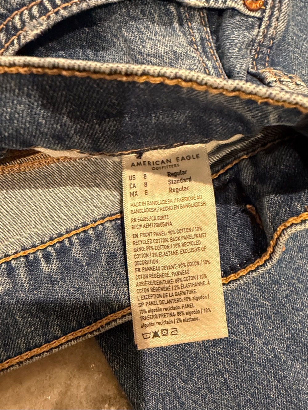 American Eagle Outfitters Wide-Leg Blue Denim Jeans - Picture 2 of 3